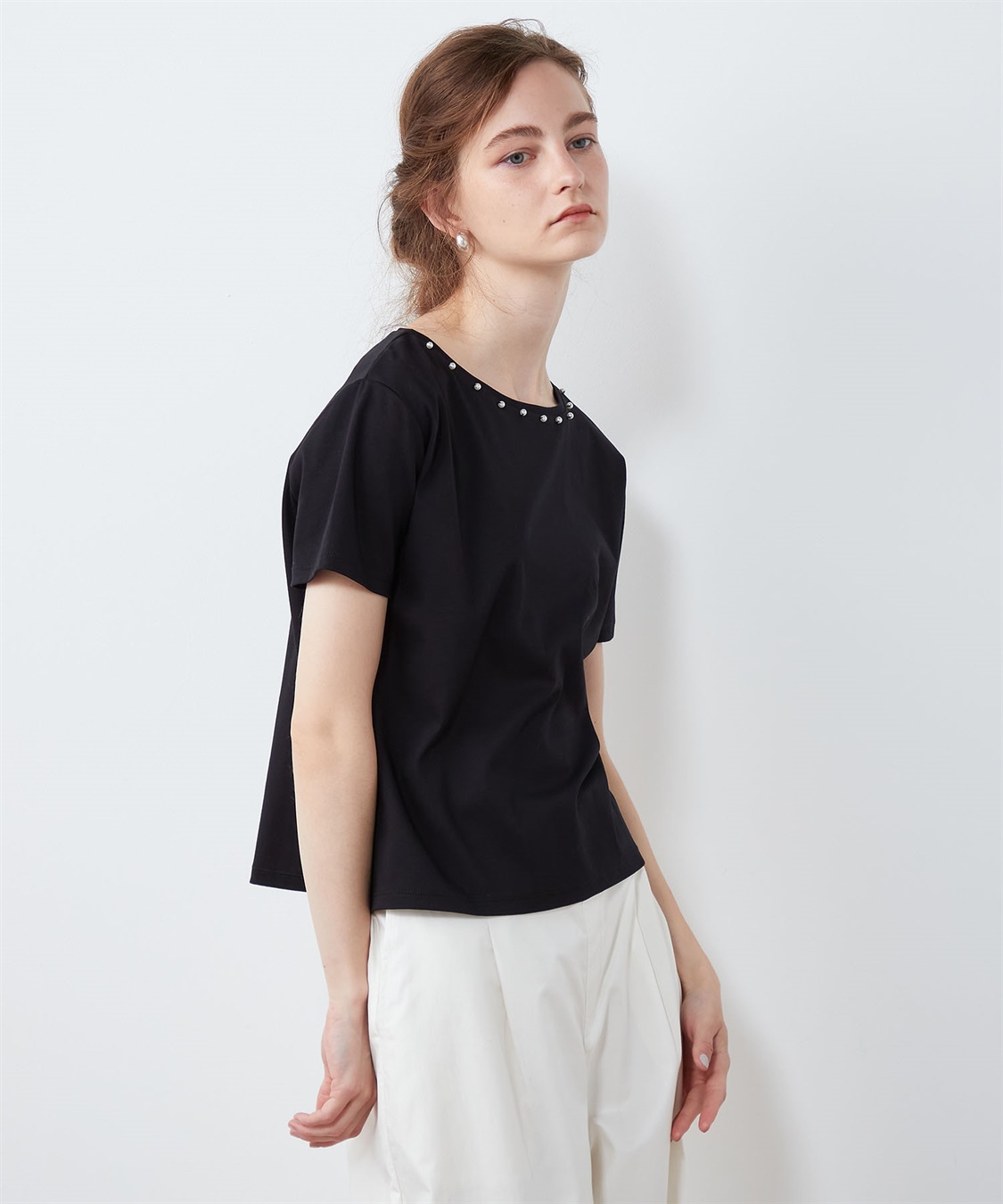 LE SOUK HOLIDAY パール使いTシャツ_main