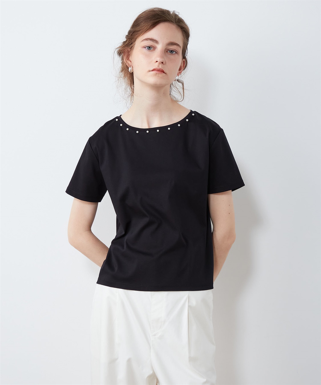 LE SOUK HOLIDAY パール使いTシャツ_variation_1