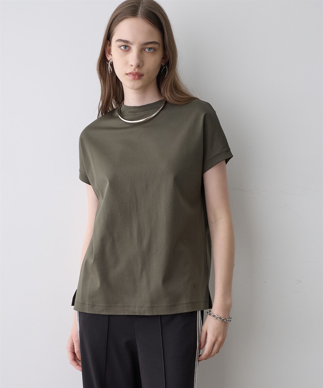 LE SOUK HOLIDAY モックネックスムースTシャツ【接触冷感・吸水速乾】_variation_3