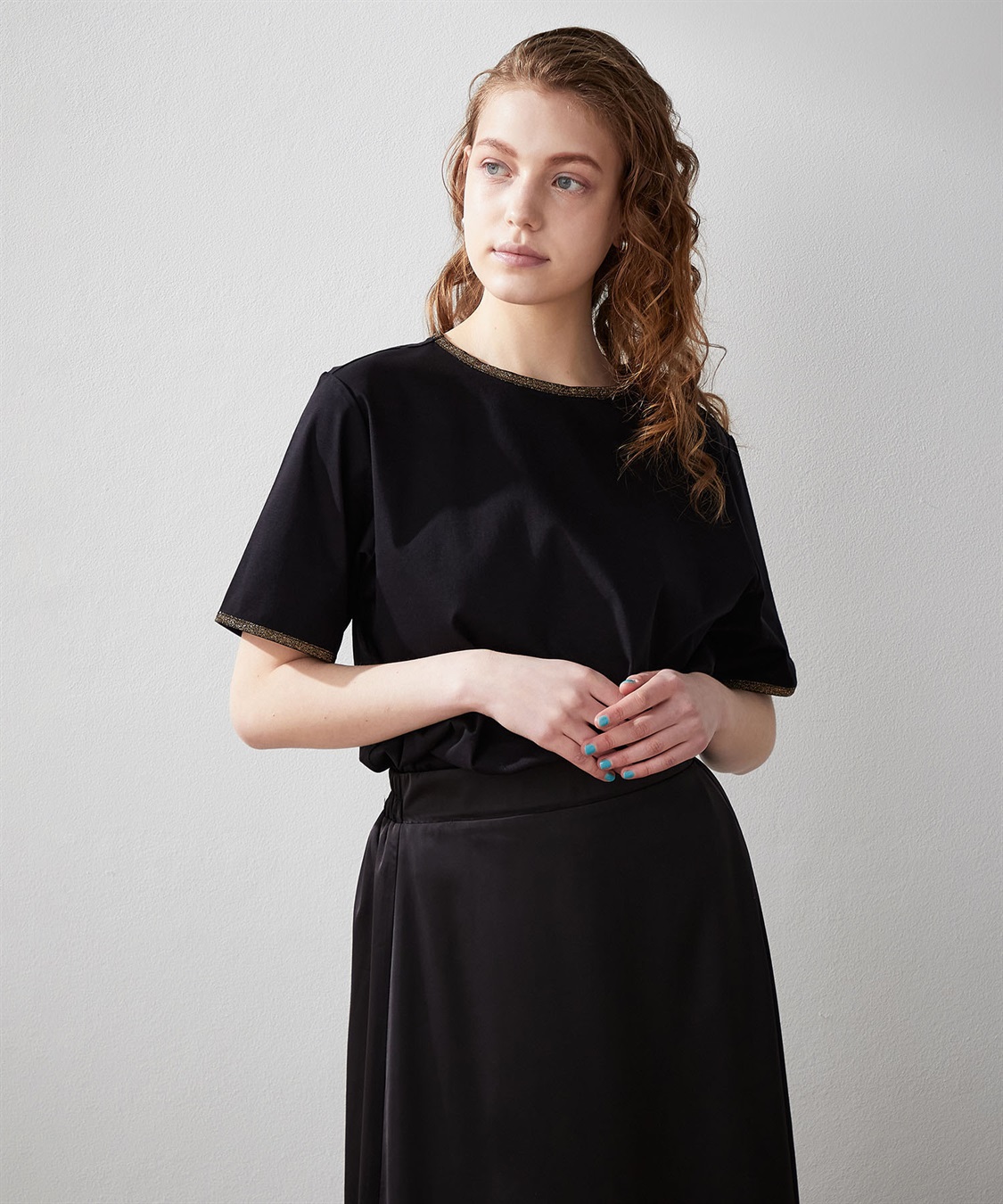 LE SOUK HOLIDAY 【接触冷感】ラメテープTシャツ_variation_1