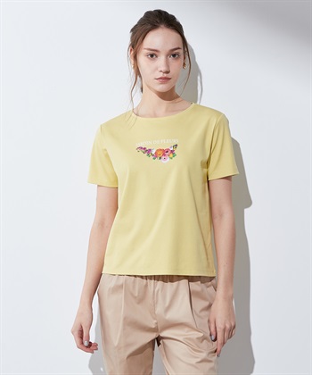LE SOUK HOLIDAY 【接触冷感・汗じみ防止】ブーケプリントTシャツ_variationthumb_3