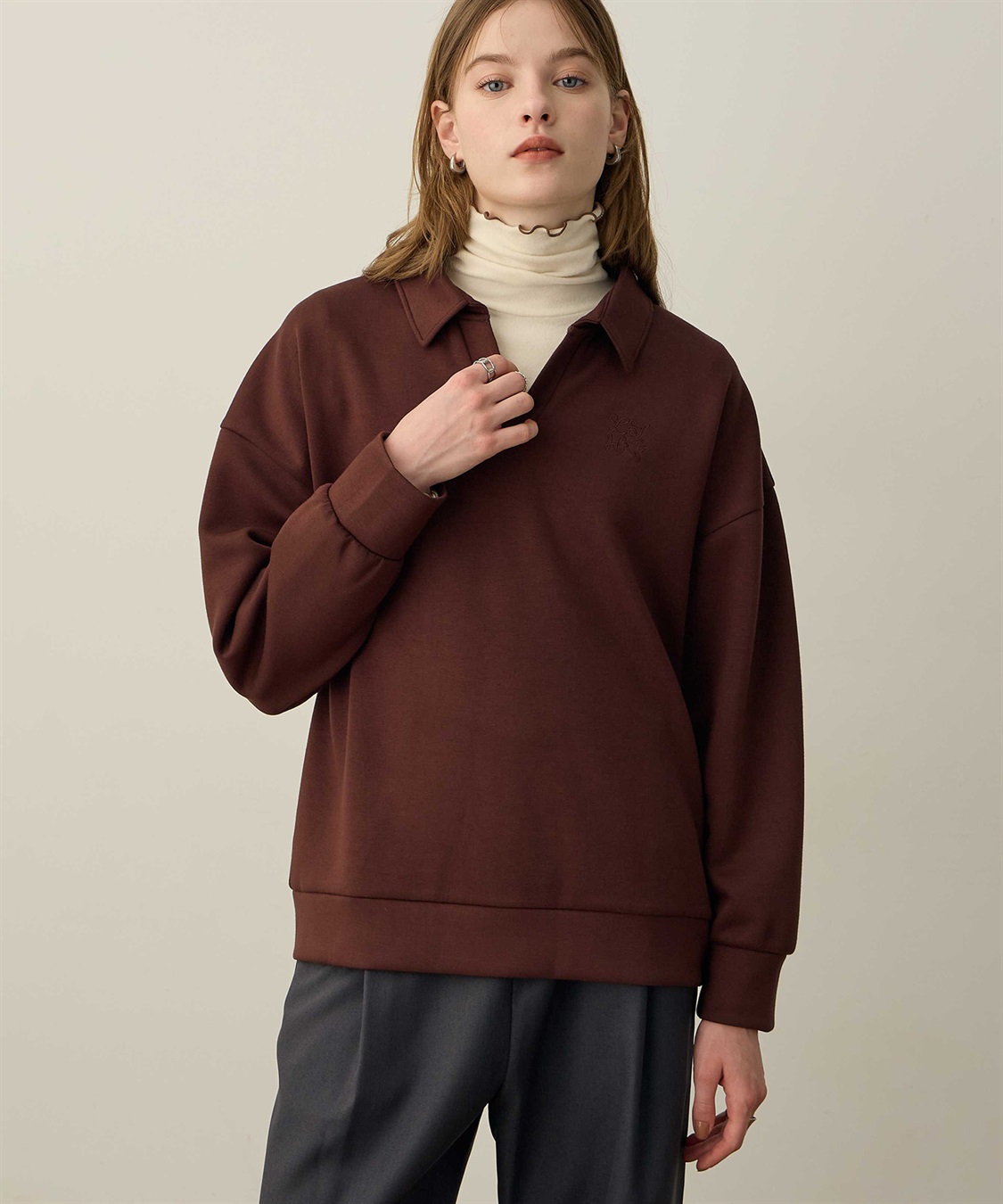 LE SOUK HOLIDAY ダンボールスキッパーネックプルオーバー_main