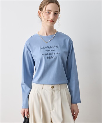 LE SOUK HOLIDAY 刺しゅうロングＴシャツ【接触冷感】_variationthumb_3