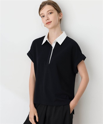 LE SOUK HOLIDAY 《WEB限定》配色衿カットジャガードプルオーバー