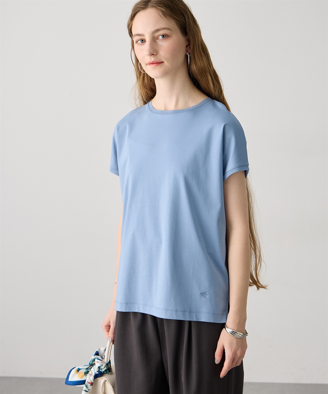 LE SOUK HOLIDAY チュールネックスムースTシャツ【接触冷感・吸水速乾】_variation_4