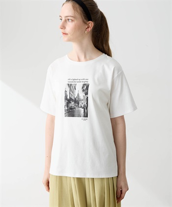フォトプリントTシャツ【接触冷感・吸水速乾】(オフホワイト-M)