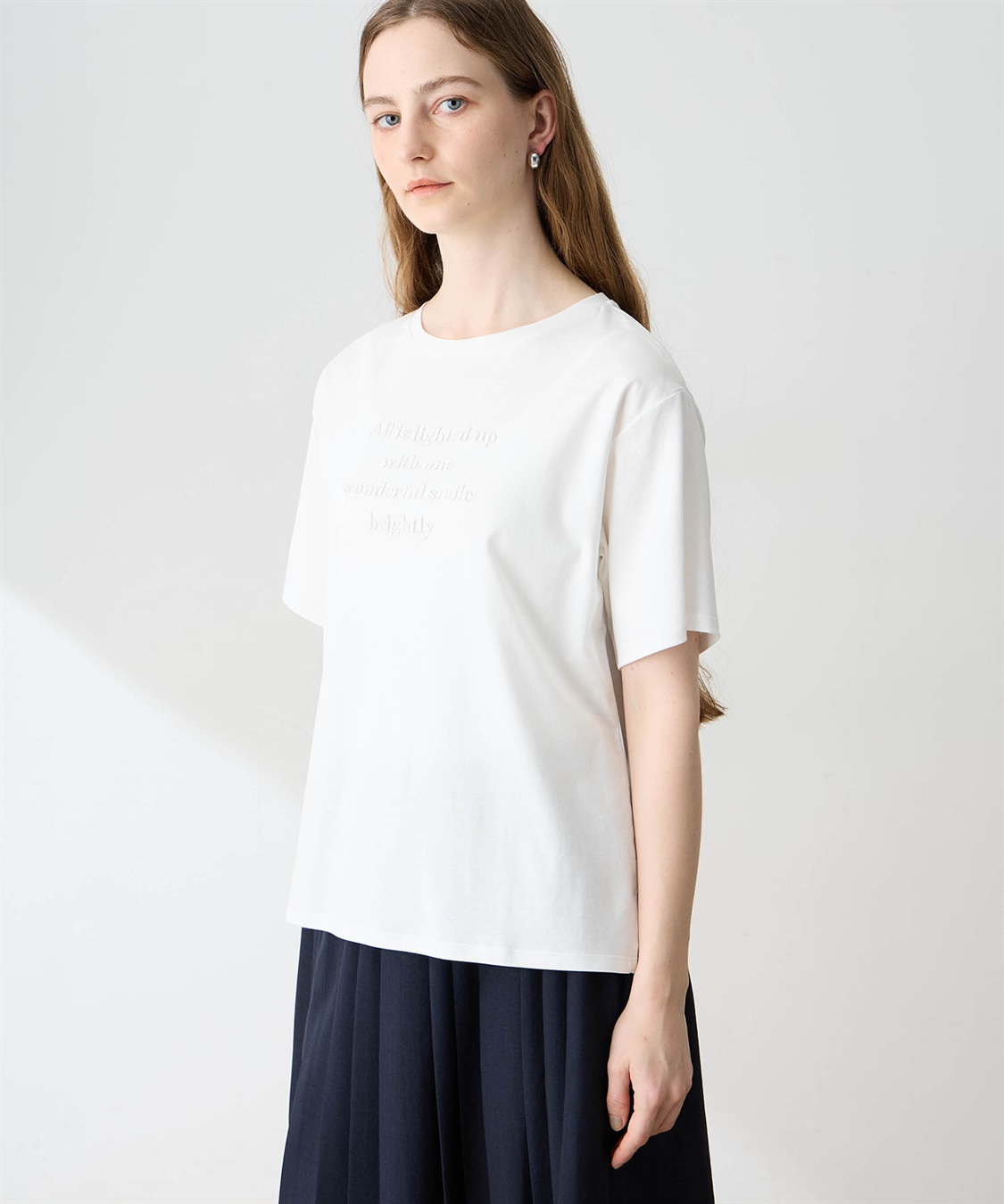 LE SOUK HOLIDAY クルーネック刺しゅうロゴTシャツ【接触冷感・吸水速乾】_variation_1