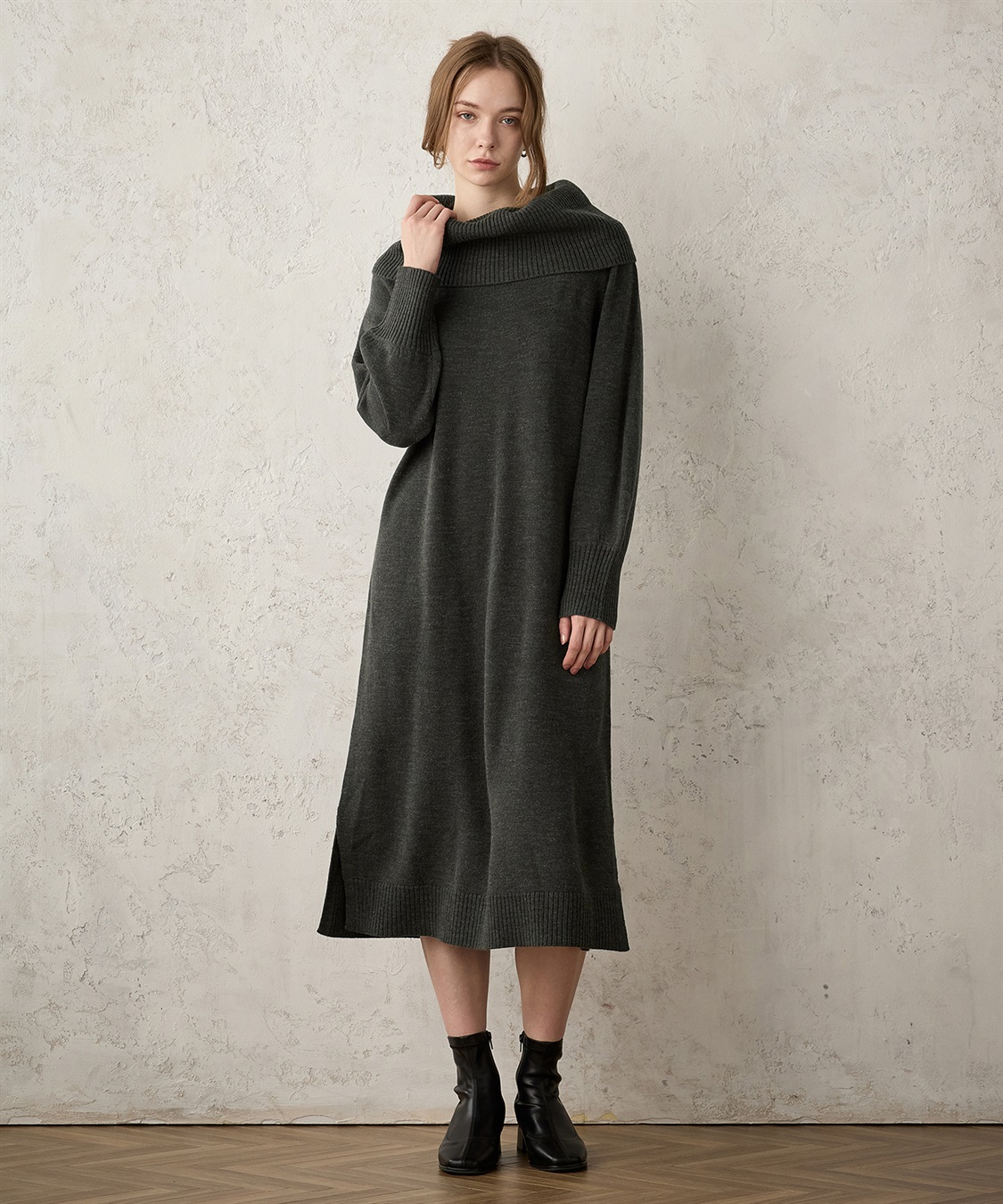 LE SOUK HOLIDAY オフタートルニットワンピース_main