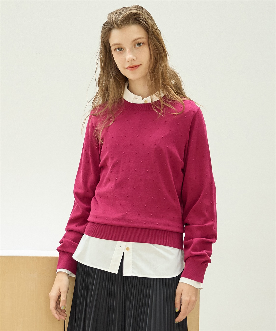 LE SOUK HOLIDAY ドットジャガードニット_main