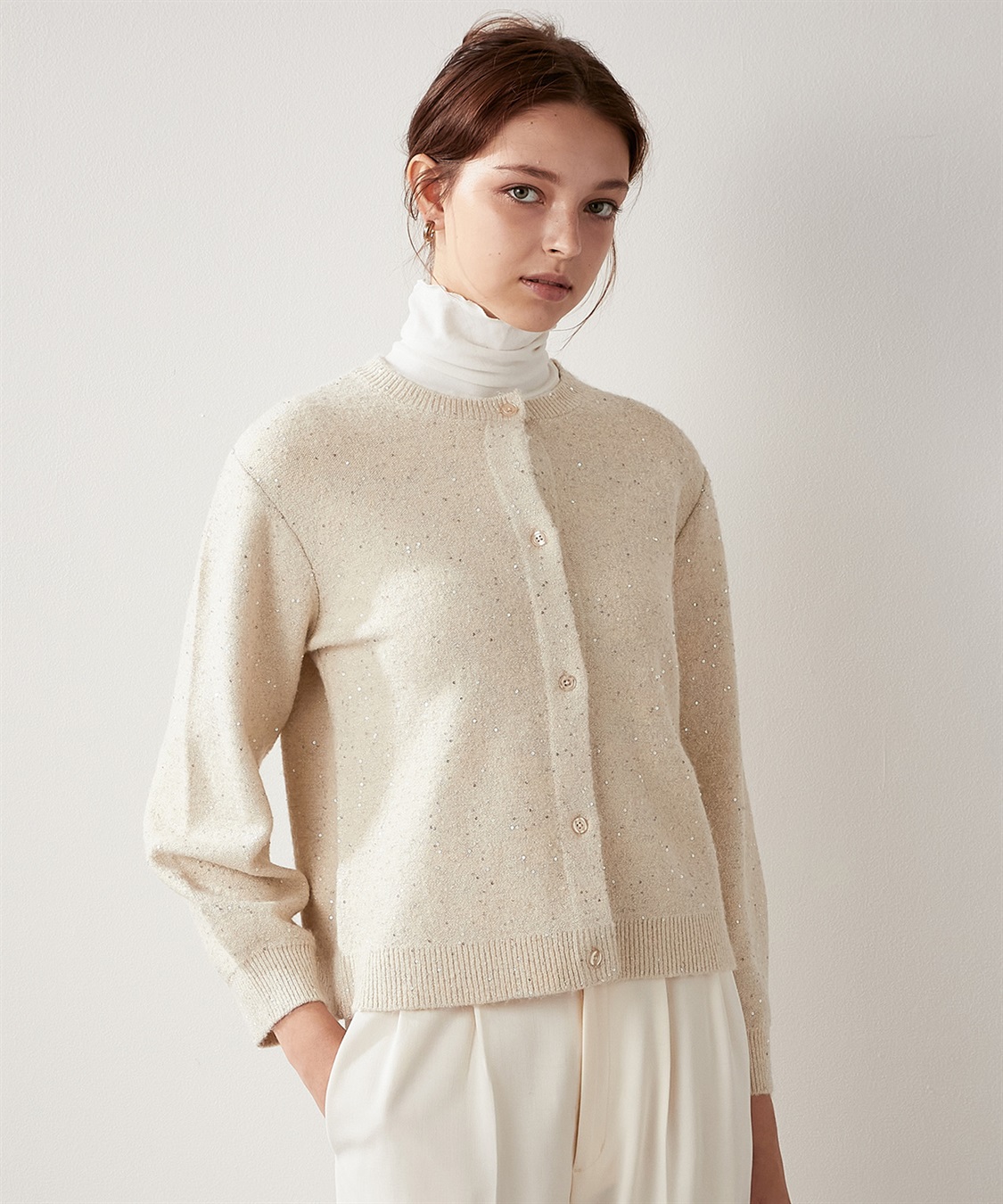 LE SOUK HOLIDAY スパンコール ニットカーディガン_main