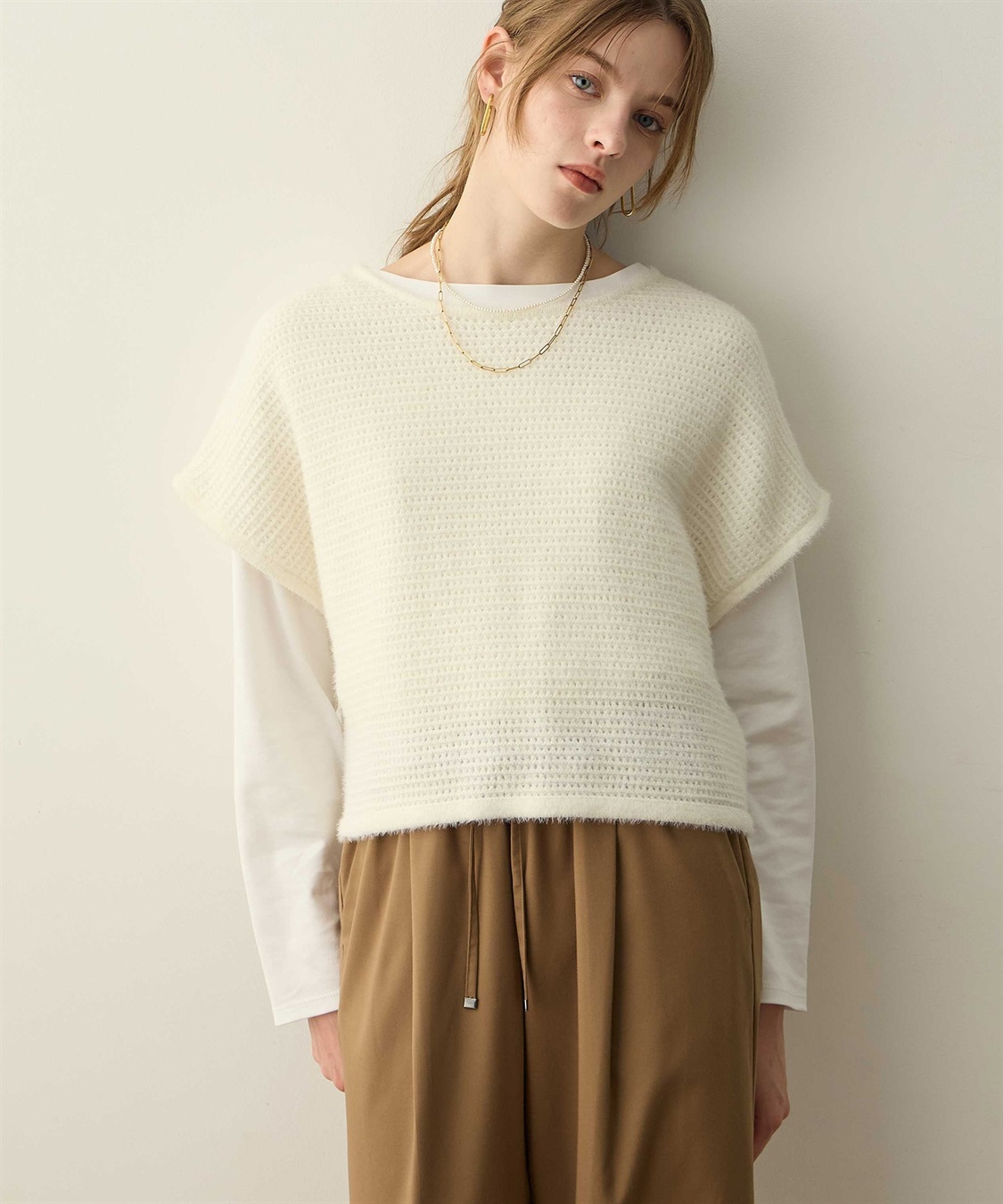 LE SOUK HOLIDAY ラメメッシュベスト_main