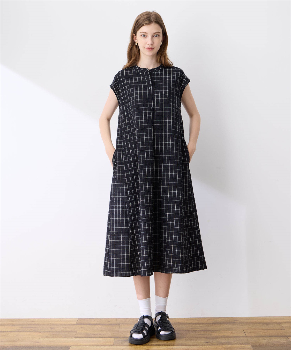 LE SOUK HOLIDAY スキッパーサッカーワンピース_main