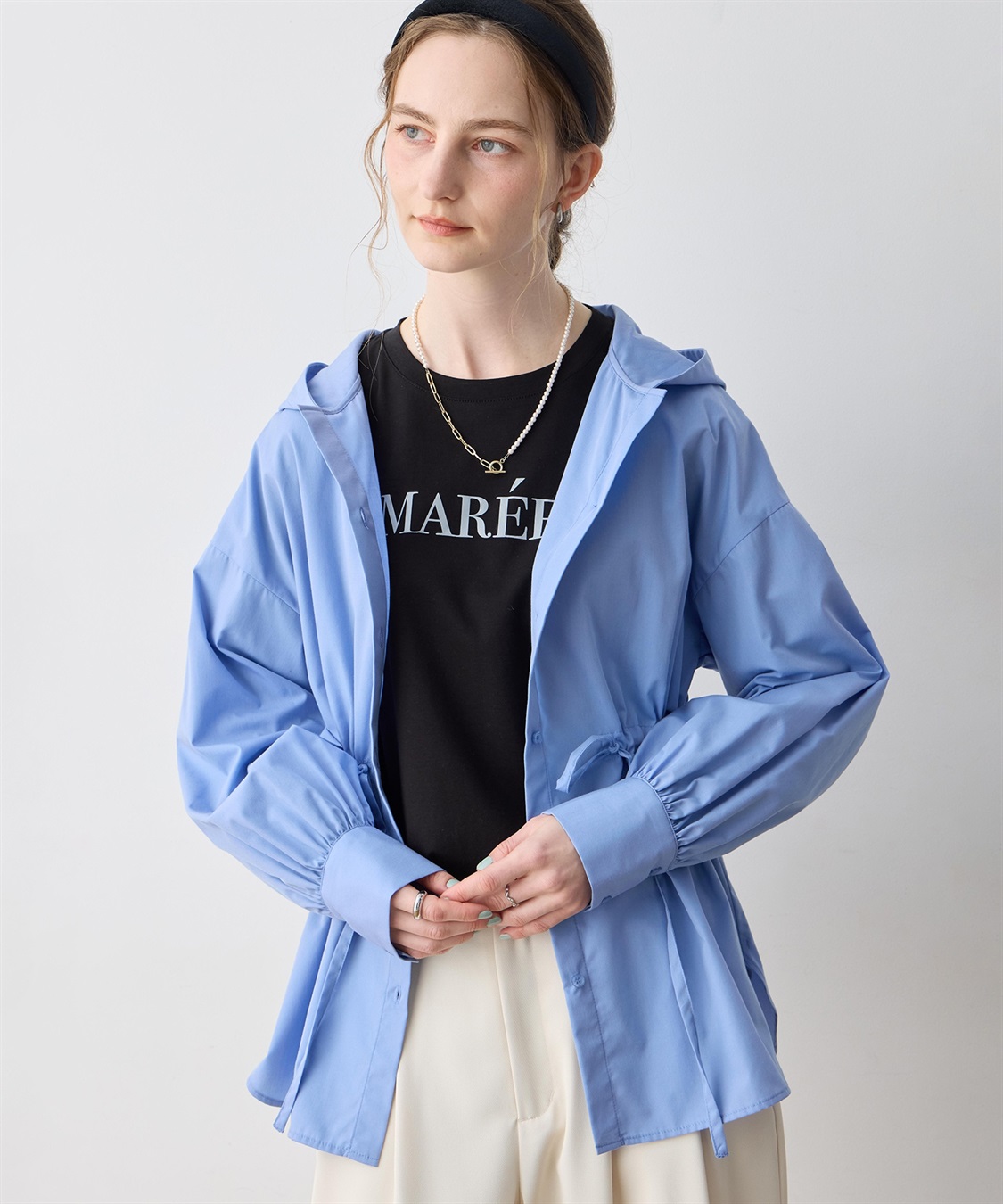 LE SOUK HOLIDAY 【WEB限定】ドロストフードシャツ_variation_3