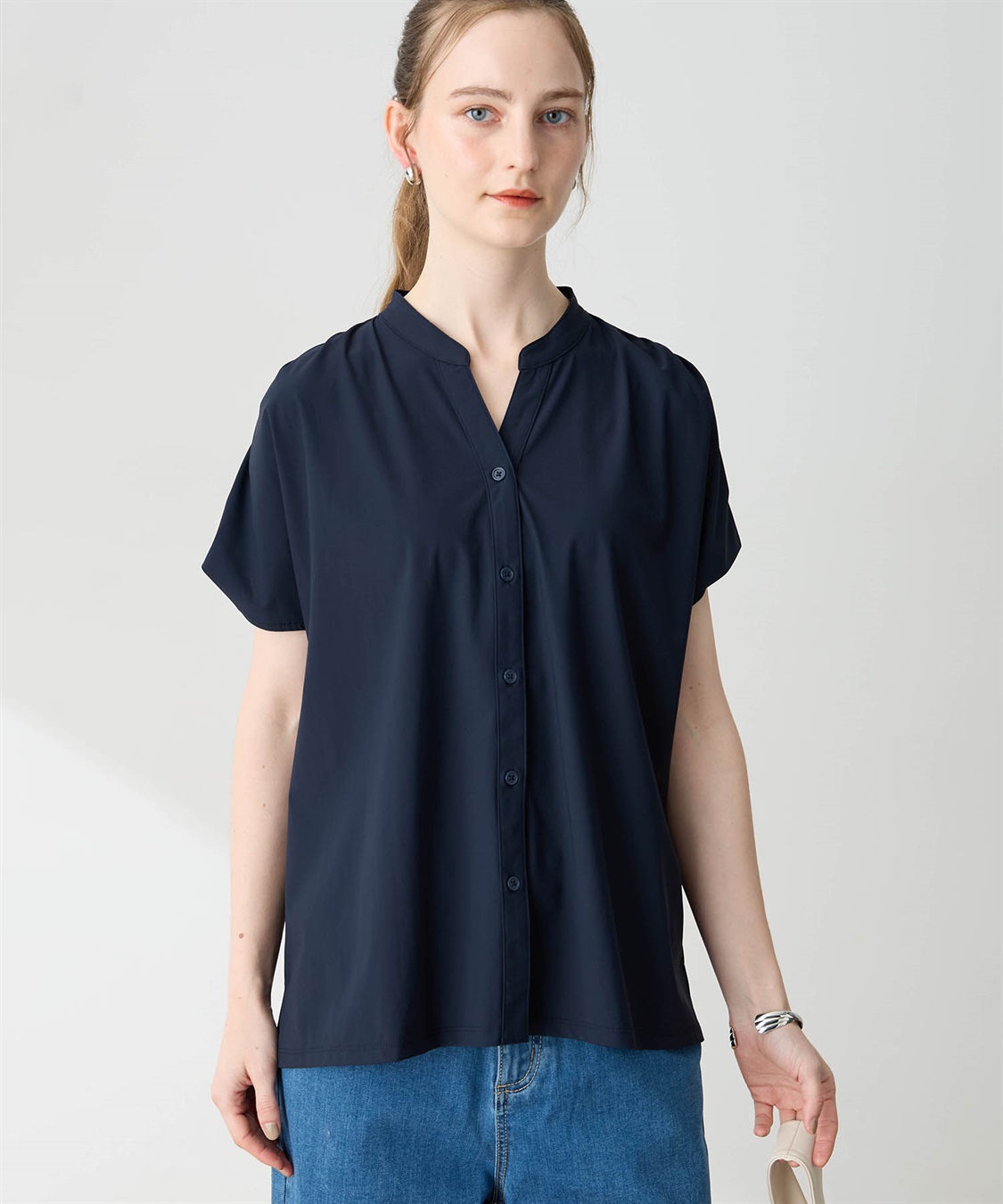 LE SOUK HOLIDAY トリコットスキッパーネックプルオーバー【接触冷感・UVカット】_variation_2