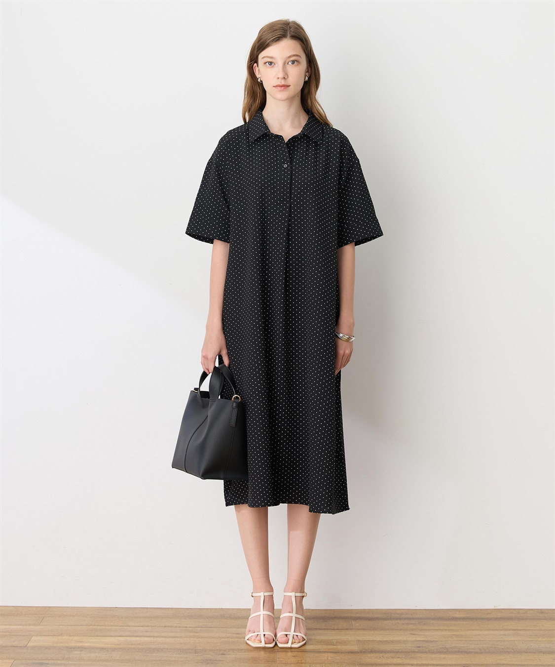 LE SOUK HOLIDAY トリコットスキッパーワンピース【接触冷感・UVカット】_variation_1