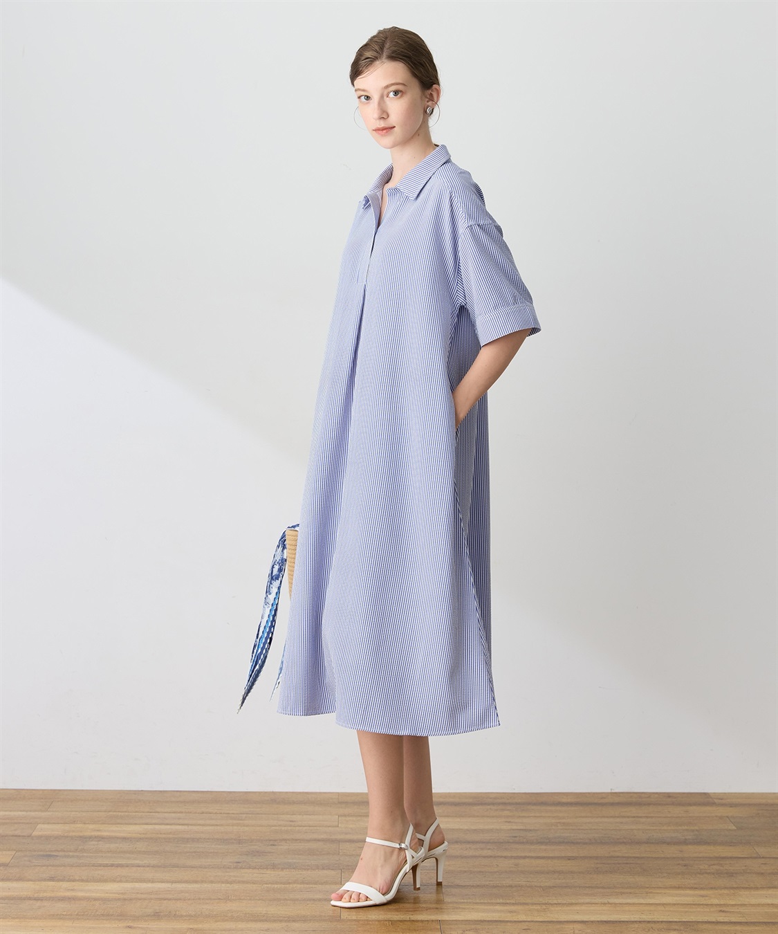 LE SOUK HOLIDAY トリコットスキッパーワンピース【接触冷感・UVカット】_variation_3