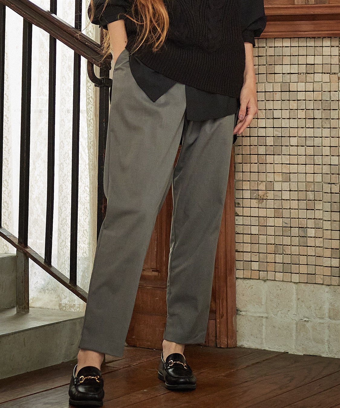 LE SOUK HOLIDAY タックテーパードパンツ_main