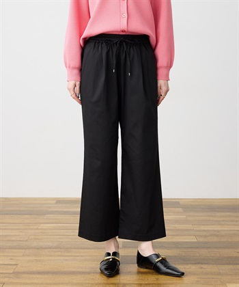 LE SOUK HOLIDAY ストレッチタックワイドパンツ【ウエストゴム・サスティナブル素材】_variationthumb_1