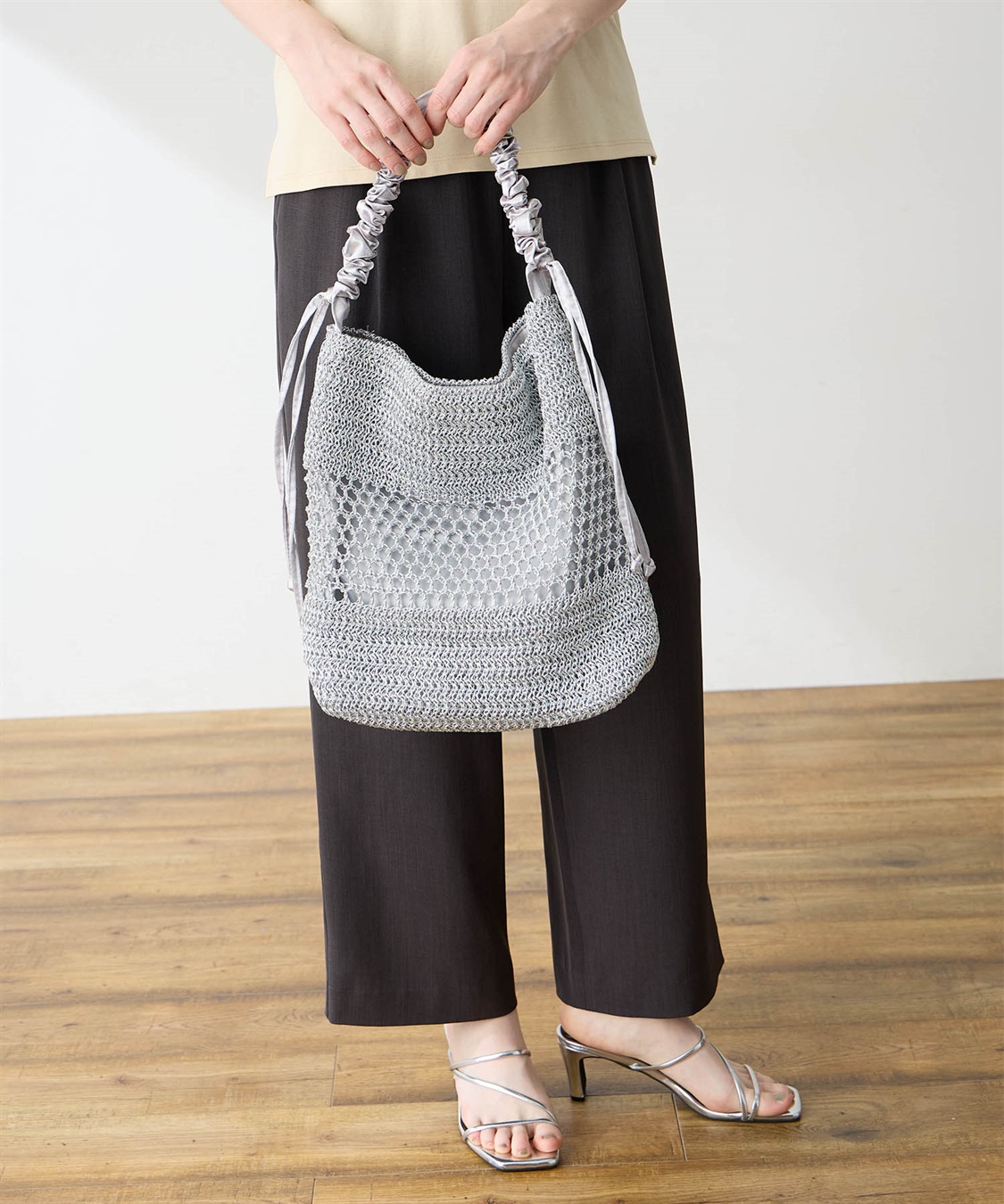 LE SOUK HOLIDAY ラメメッシュトートバッグ_variation_2