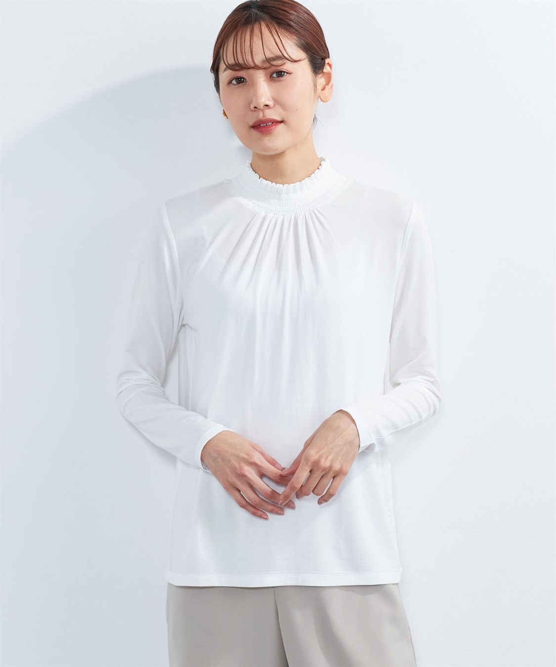 A/C DESIGN BY ALPHA CUBIC シャーリングハイネックカットソー_variation_2