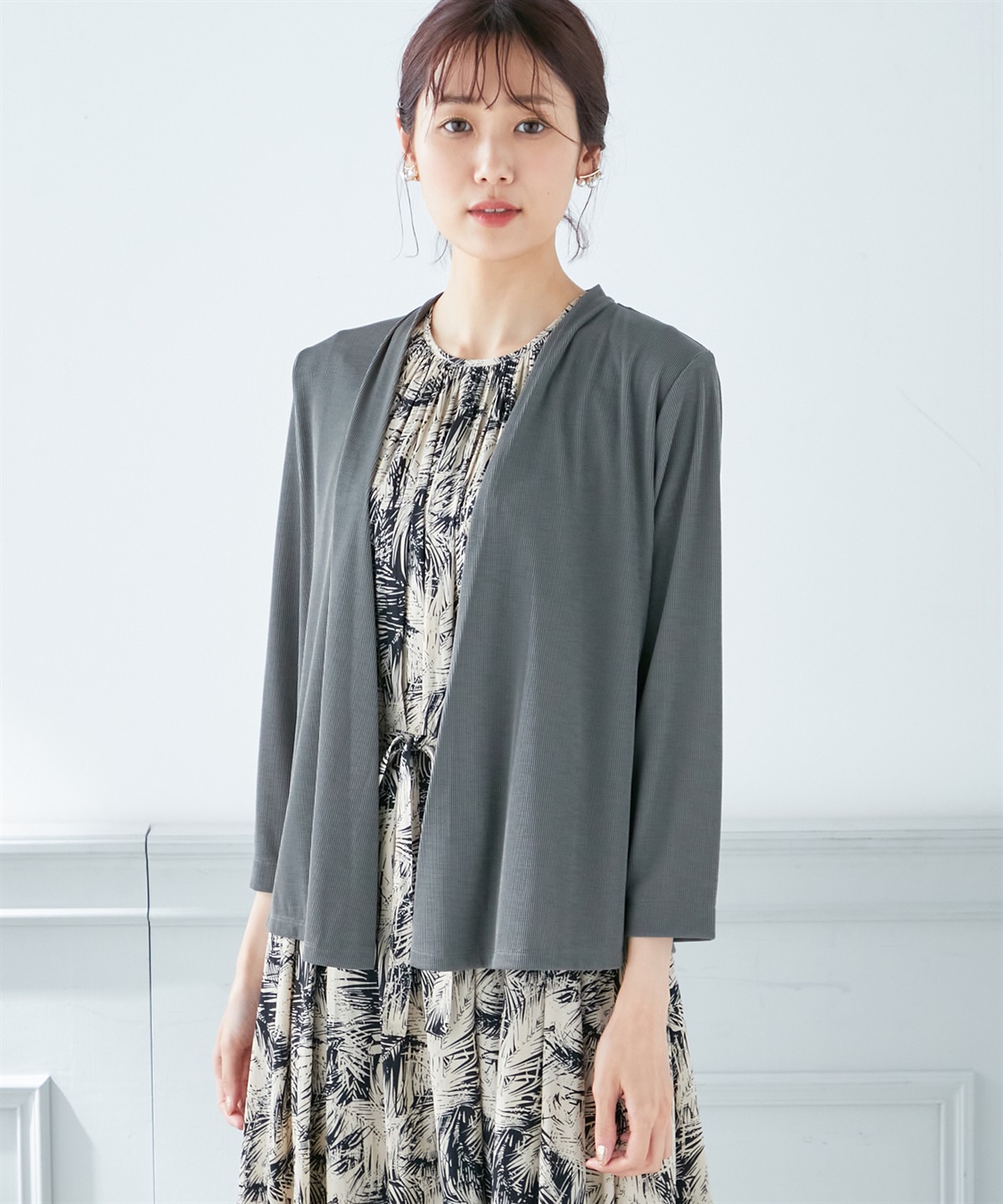 A/C DESIGN BY ALPHA CUBIC 【接触冷感】ショートカットソーカーディガン_variation_3