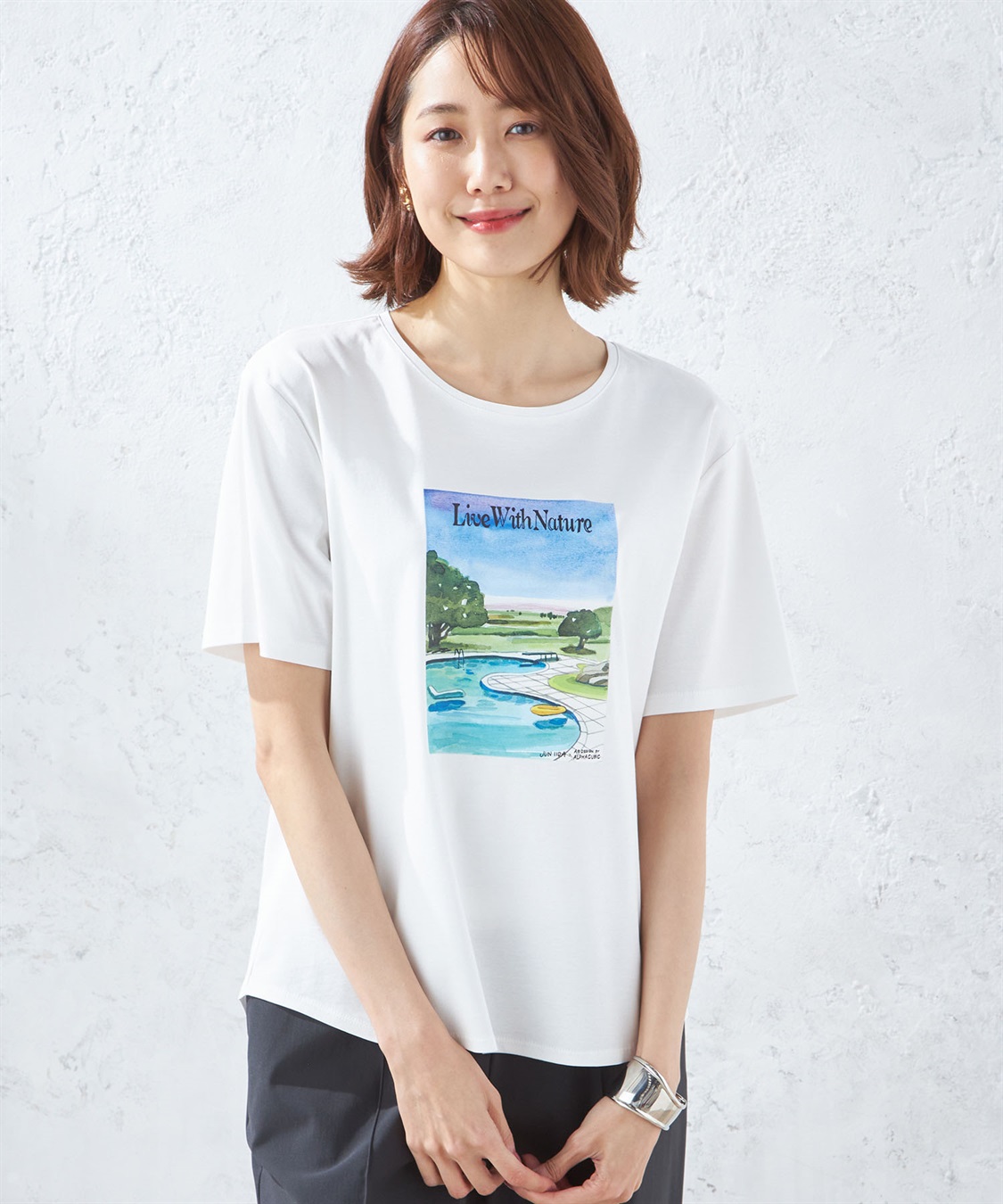 A/C DESIGN BY ALPHA CUBIC 【接触冷感】風景プリントTシャツ_variation_1