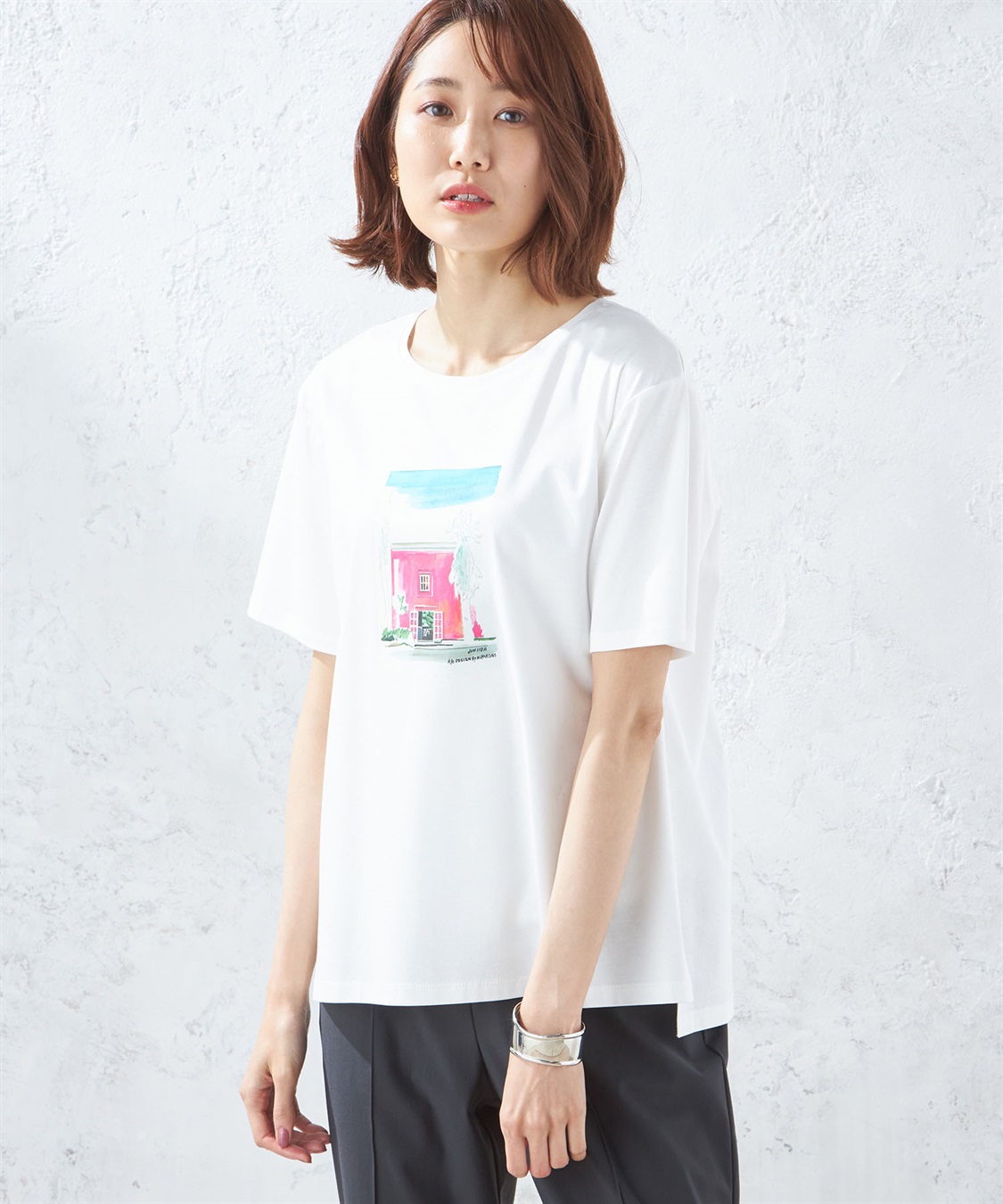 A/C DESIGN BY ALPHA CUBIC 【接触冷感】ハウスプリントTシャツ_main