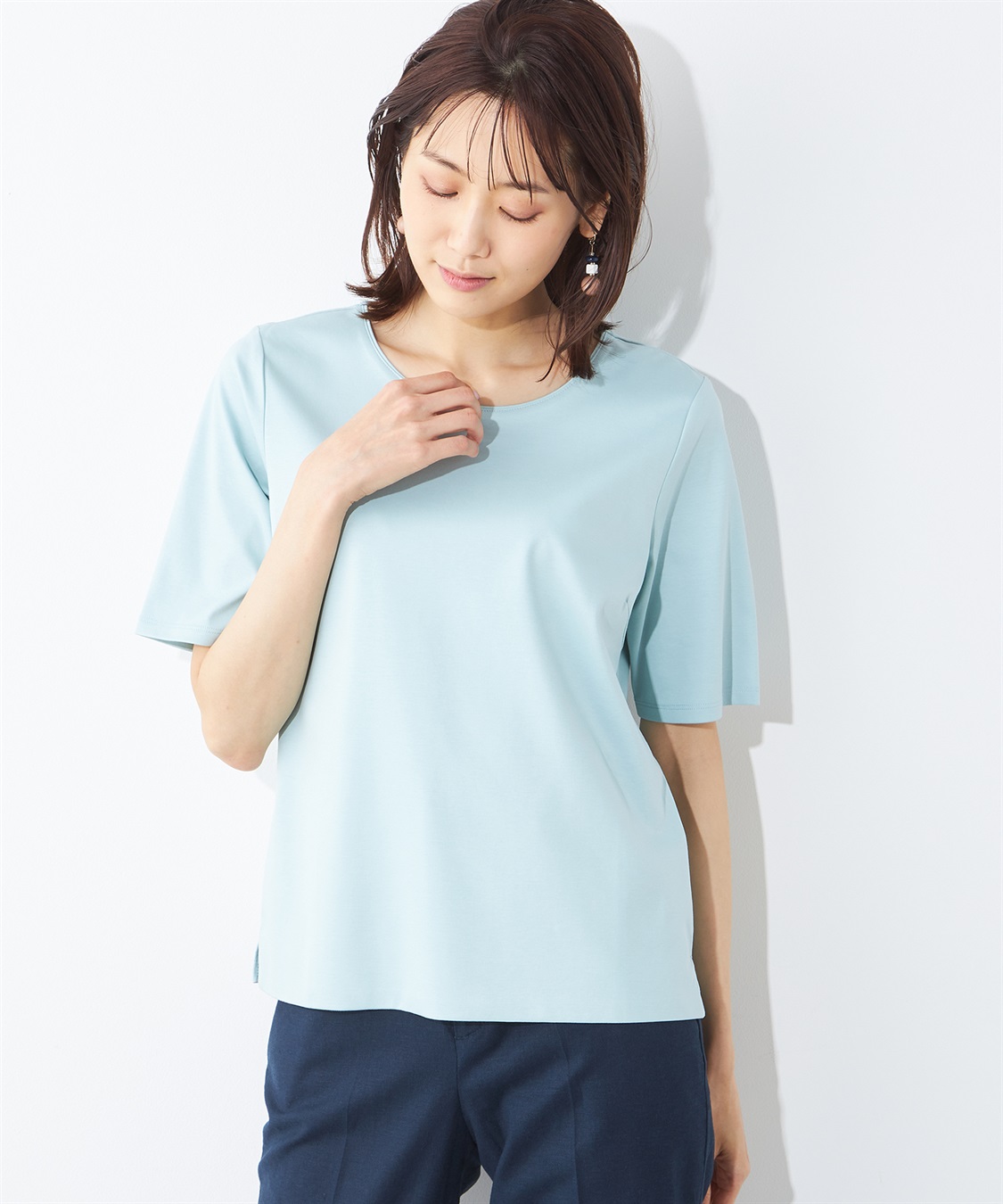 A/C DESIGN BY ALPHA CUBIC ダブルフロントカラーTシャツ_variation_1