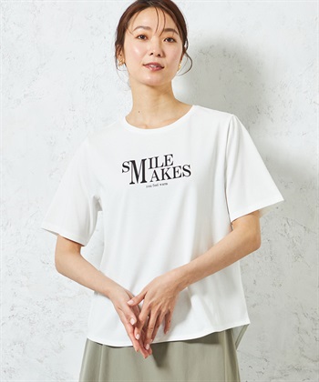 A/C DESIGN BY ALPHA CUBIC 【UVカット】ロゴプリントラウンドヘムTシャツ_variationthumb_3