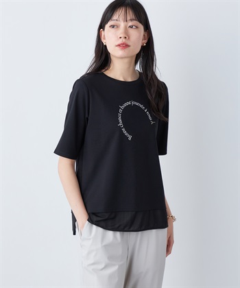 A/C DESIGN BY ALPHA CUBIC シアー切替ロゴTシャツ_variationthumb_1