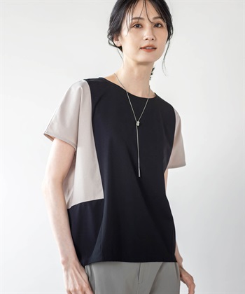 配色ブロッキングプルオーバー