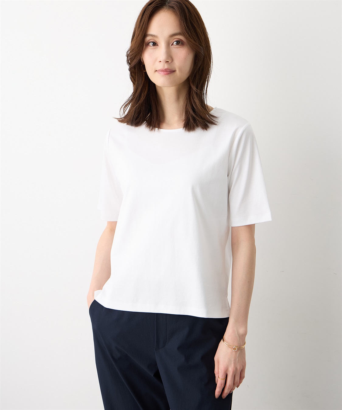 A/C DESIGN BY ALPHA CUBIC クルーネックTシャツ【すごツヤ・UVカット・接触冷感】_variation_3