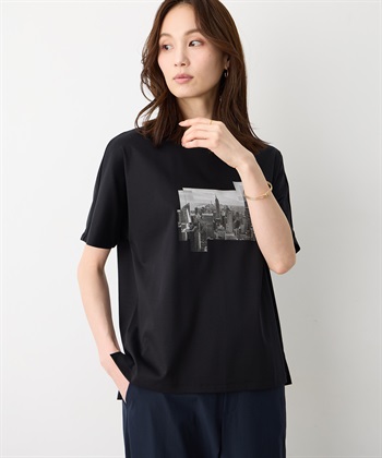 タウンフォトTシャツ【すごツヤ・接触冷感・UVカット】(ブラック-M)