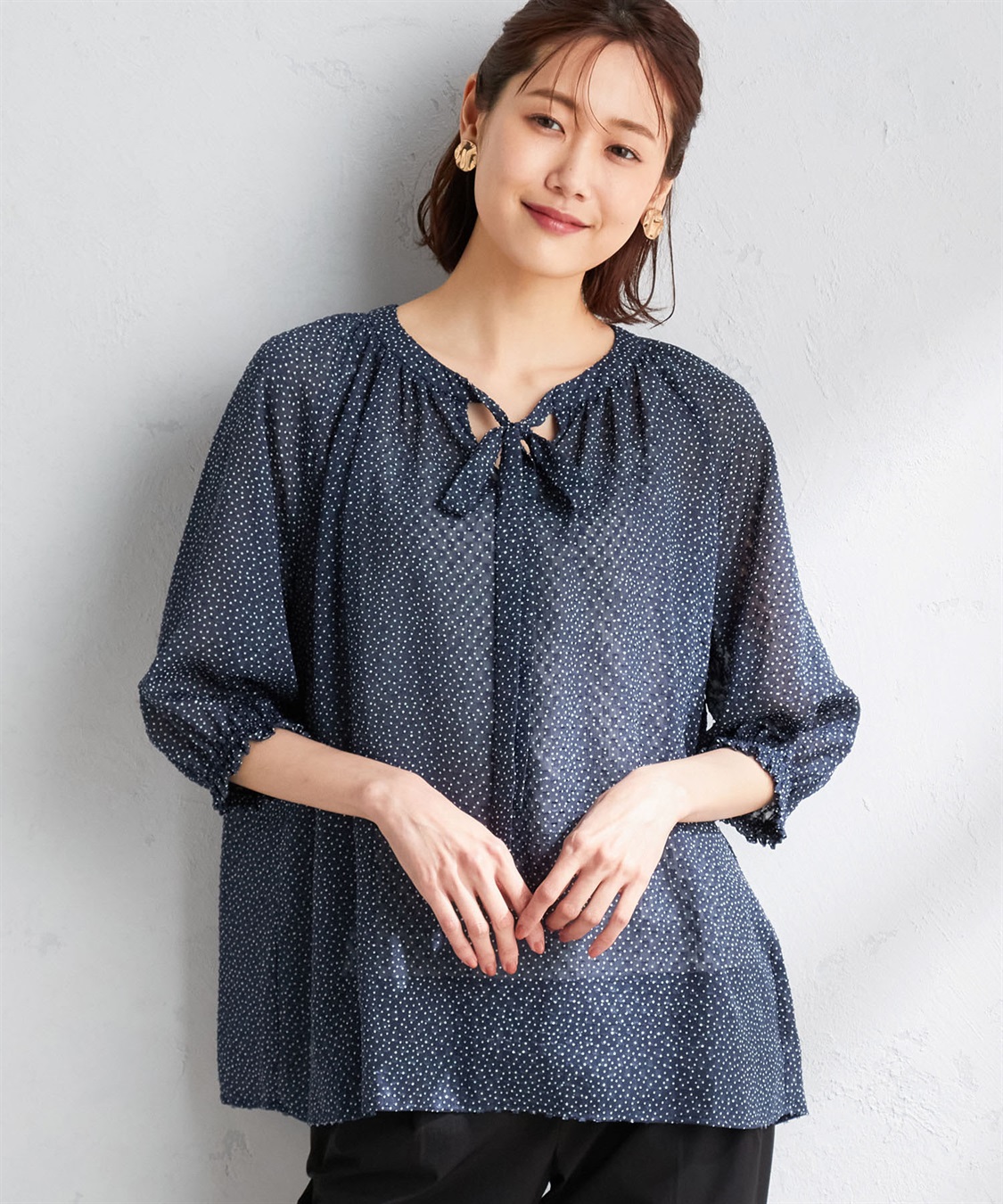 A/C DESIGN BY ALPHA CUBIC カットジャガードブラウス_variation_4