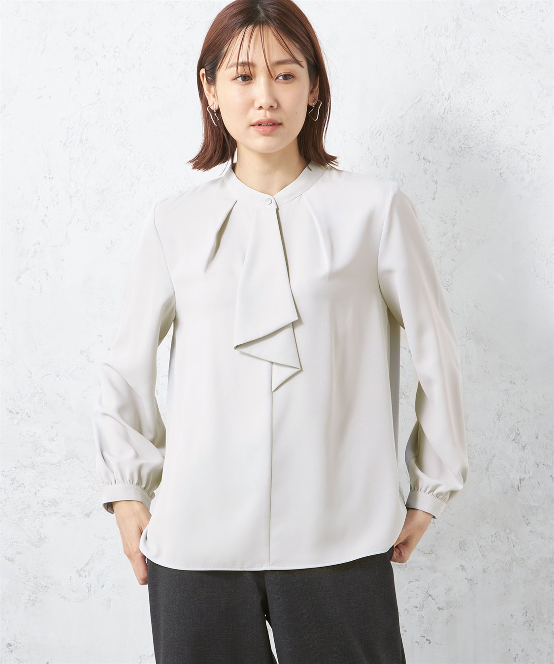 A/C DESIGN BY ALPHA CUBIC ラッフルタイブラウス_variation_1