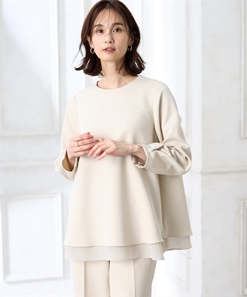 シフォンレイヤードブラウス【セットアップ対応】の商品画像