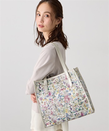 【Liberty】リバティプリントトートバッグ(オフホワイト-フリー)