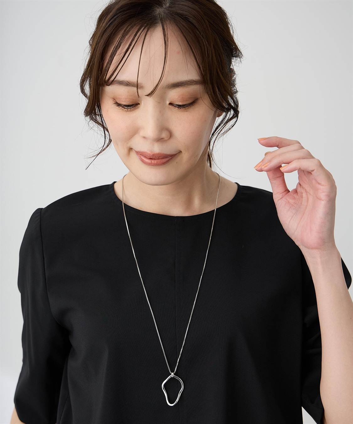 A/C DESIGN BY ALPHA CUBIC オーバルモチーフトップネックレス_variation_2