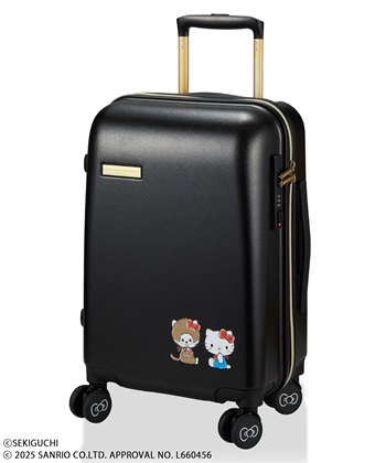 Life Style by cross marche 【MONCHHICHI×HELLO KITTY/モンチッチ×ハローキティ】スーツケース Sサイズ ドリンクホルダー付き ジッパータイプ_variationthumb_1