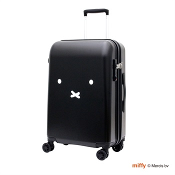 【ミッフィー/miffy】ミッフィー 拡張式スーツケース　55－60L(黒-フリー)
