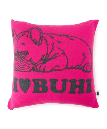 【for dogs】I LOVE BUHI Knit Cushion　Cul-B/キューブ/愛犬服(ピンク-フリー)
