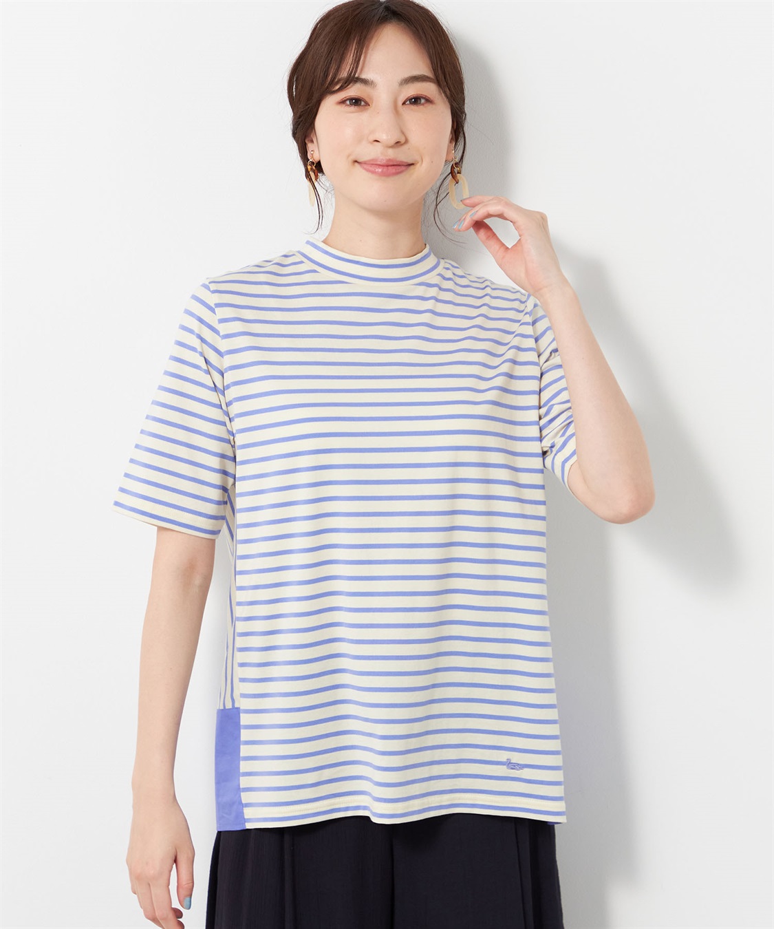 DECOY 【接触冷感】【UV対策】ひやさらボーダーTシャツ_main