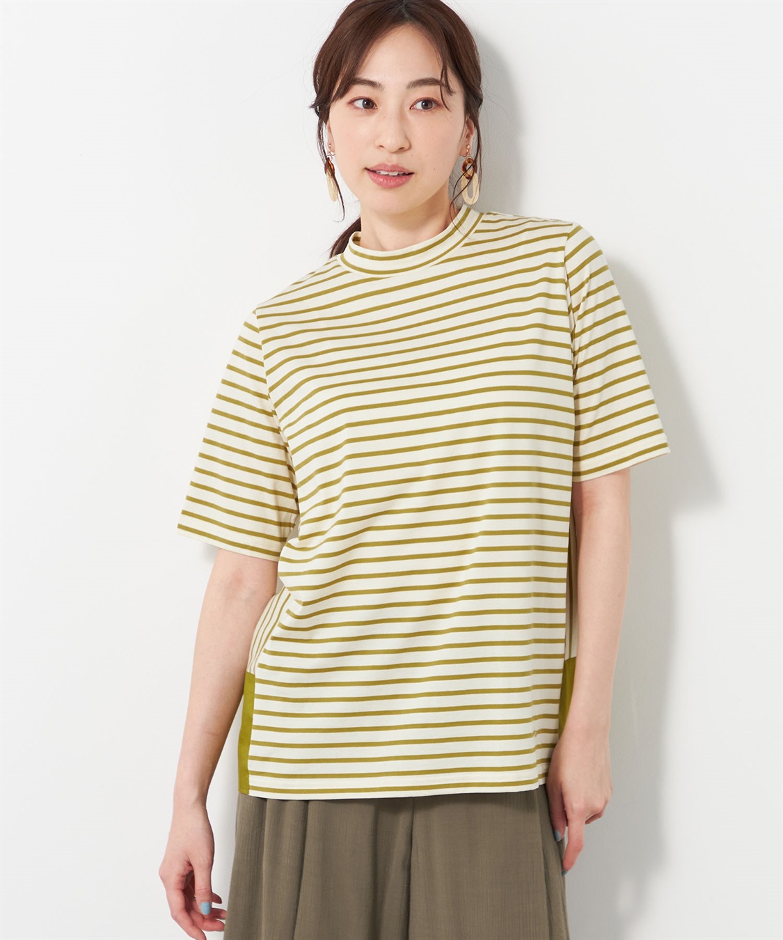 DECOY 【接触冷感】【UV対策】ひやさらボーダーTシャツ_variation_1