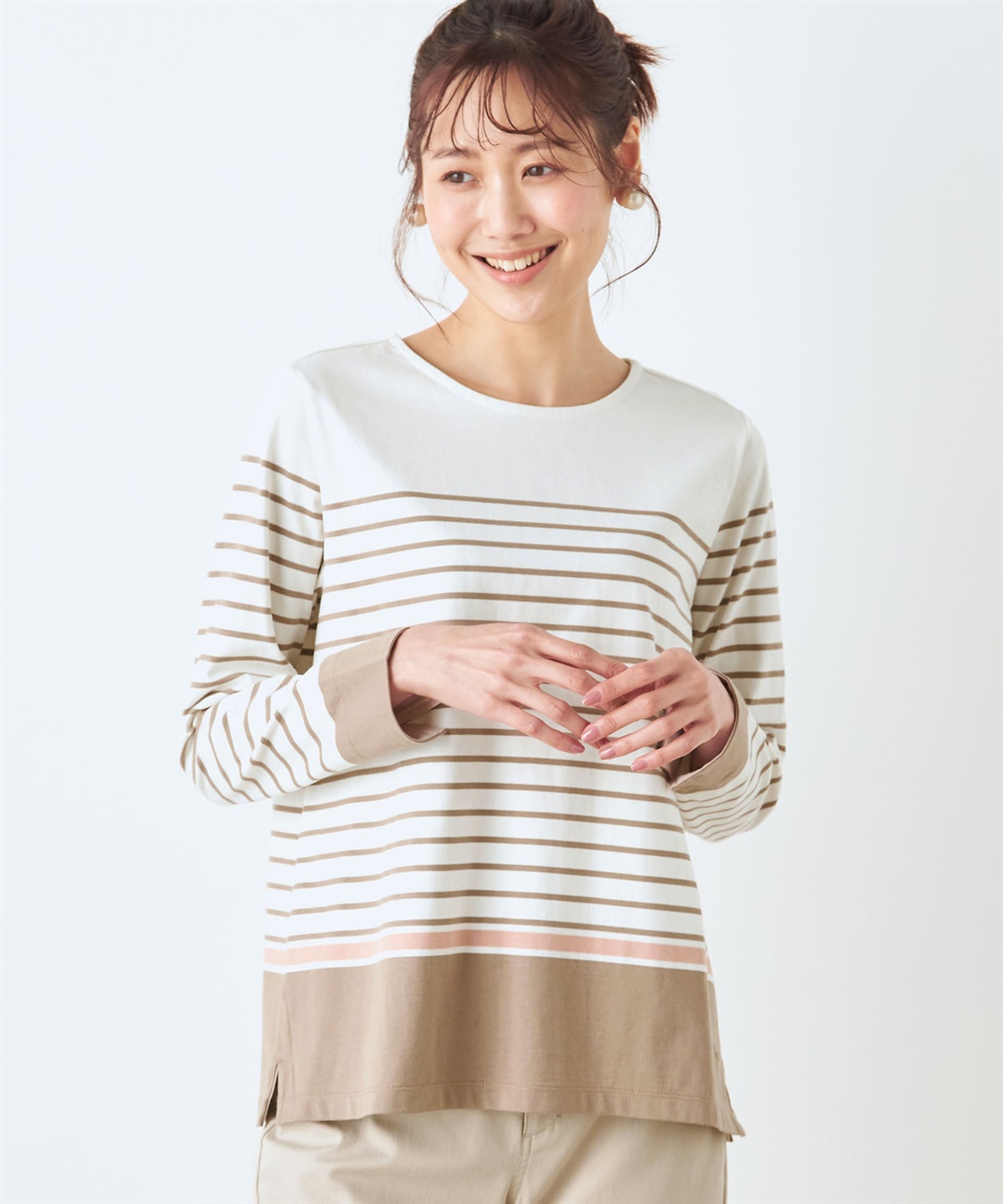 DECOY パネルボーダーTシャツ_variation_1