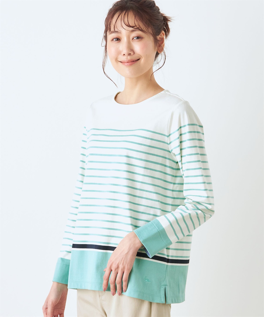 DECOY パネルボーダーTシャツ_variation_2