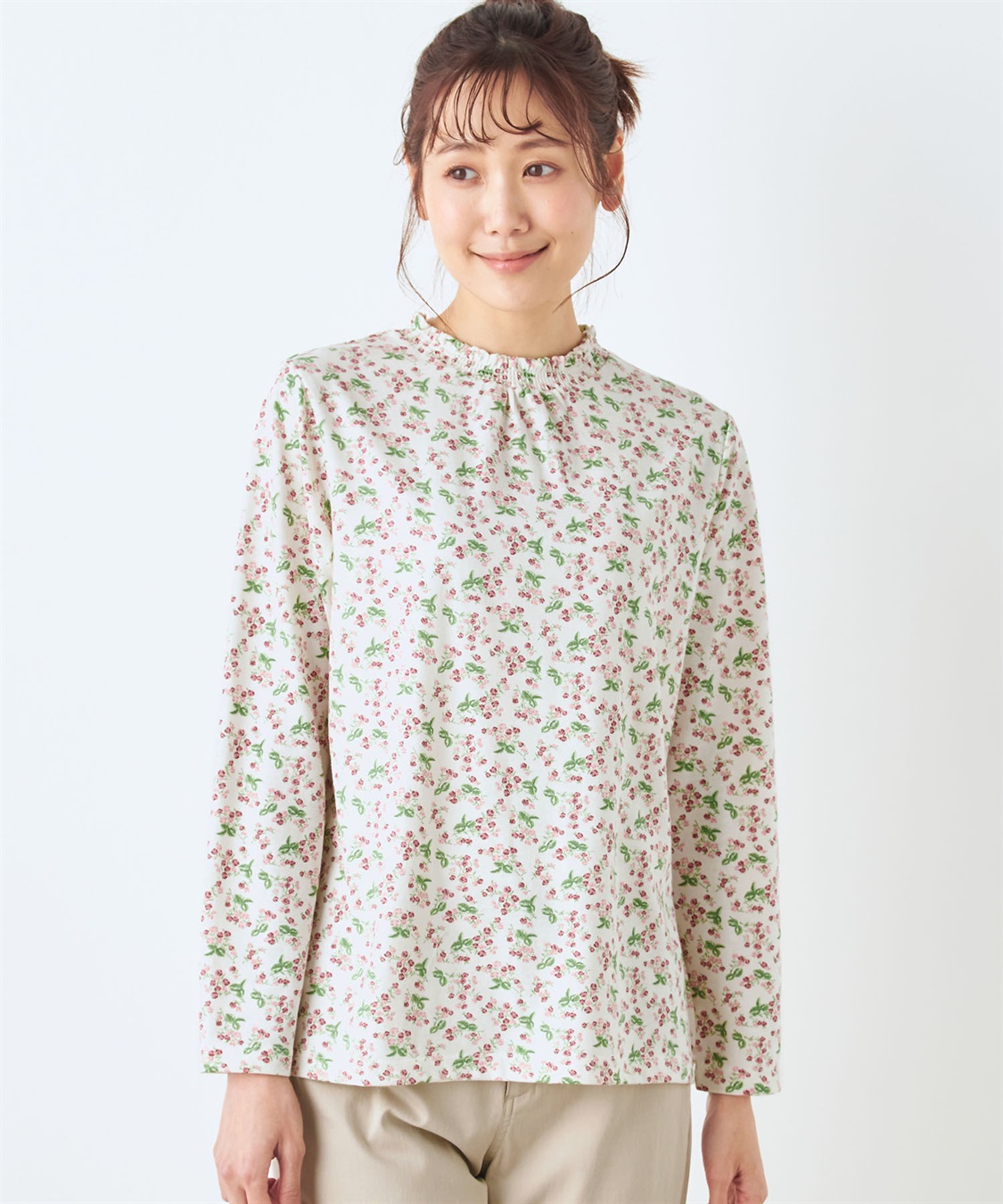 DECOY ミモザプリントフリルTシャツ_variation_1