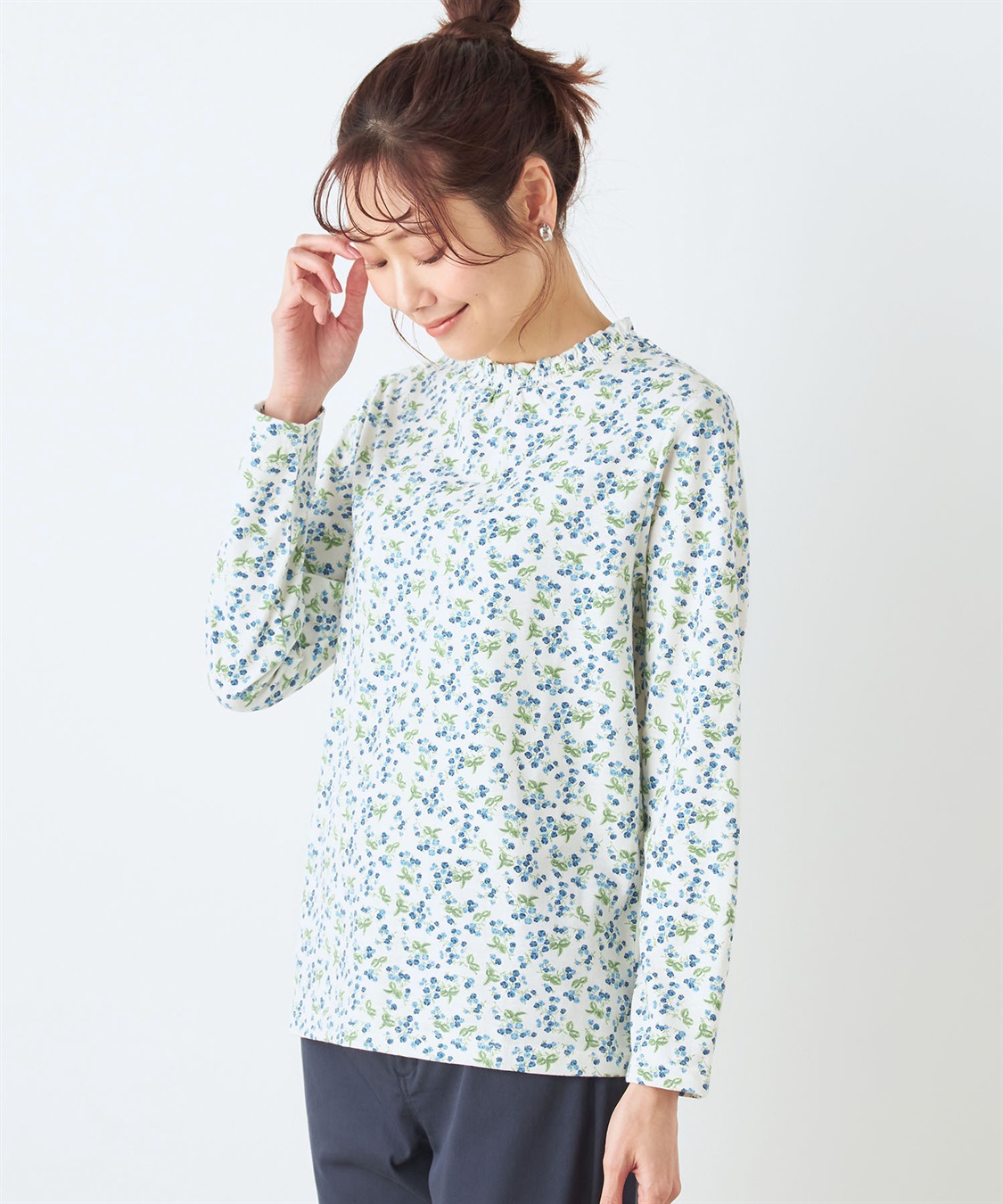 DECOY ミモザプリントフリルTシャツ_variation_3