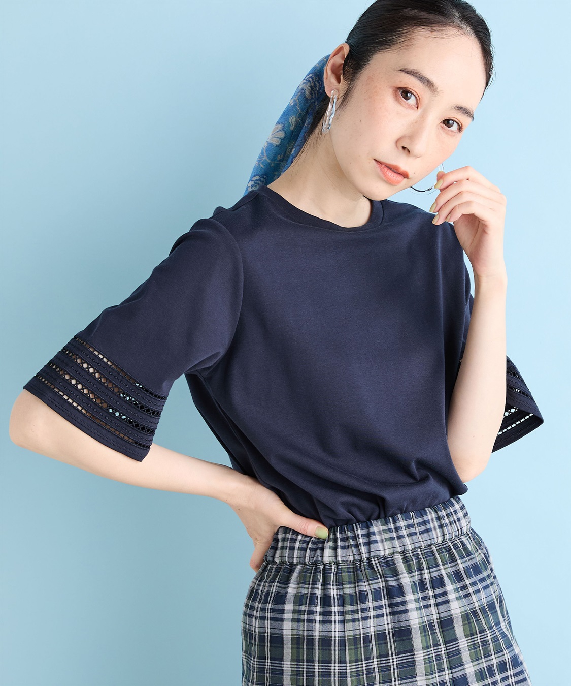 DECOY 【冷感・UVカット】ひやさら刺繍スリーブプルオーバー_main