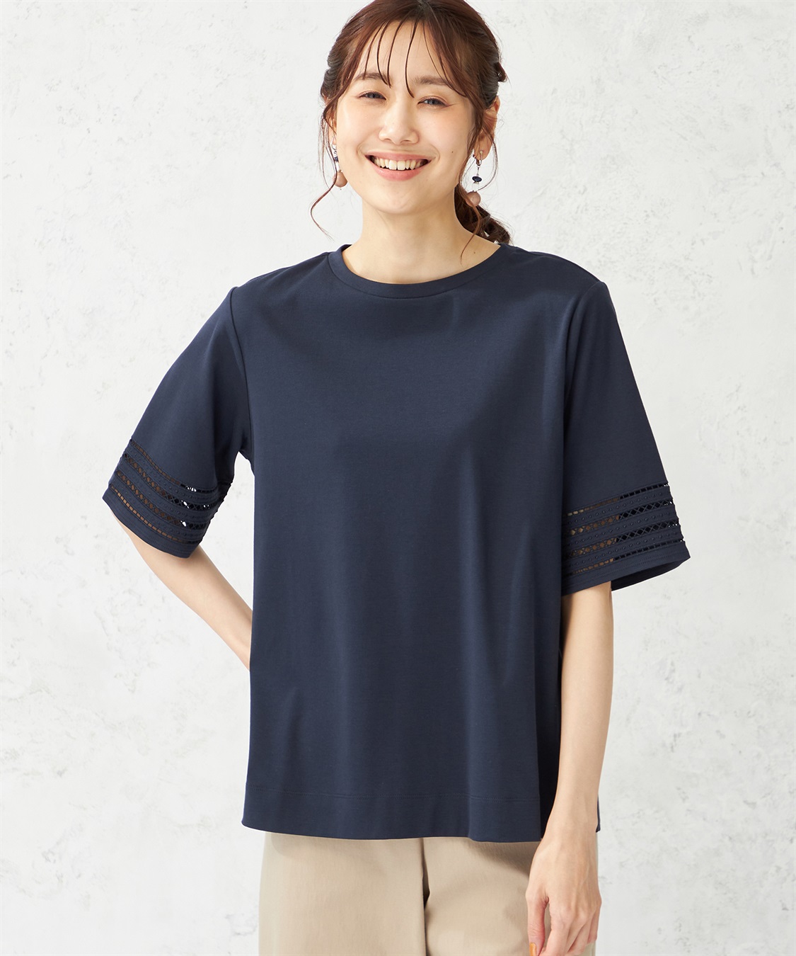 DECOY 【冷感・UVカット】ひやさら刺繍スリーブプルオーバー_variation_3