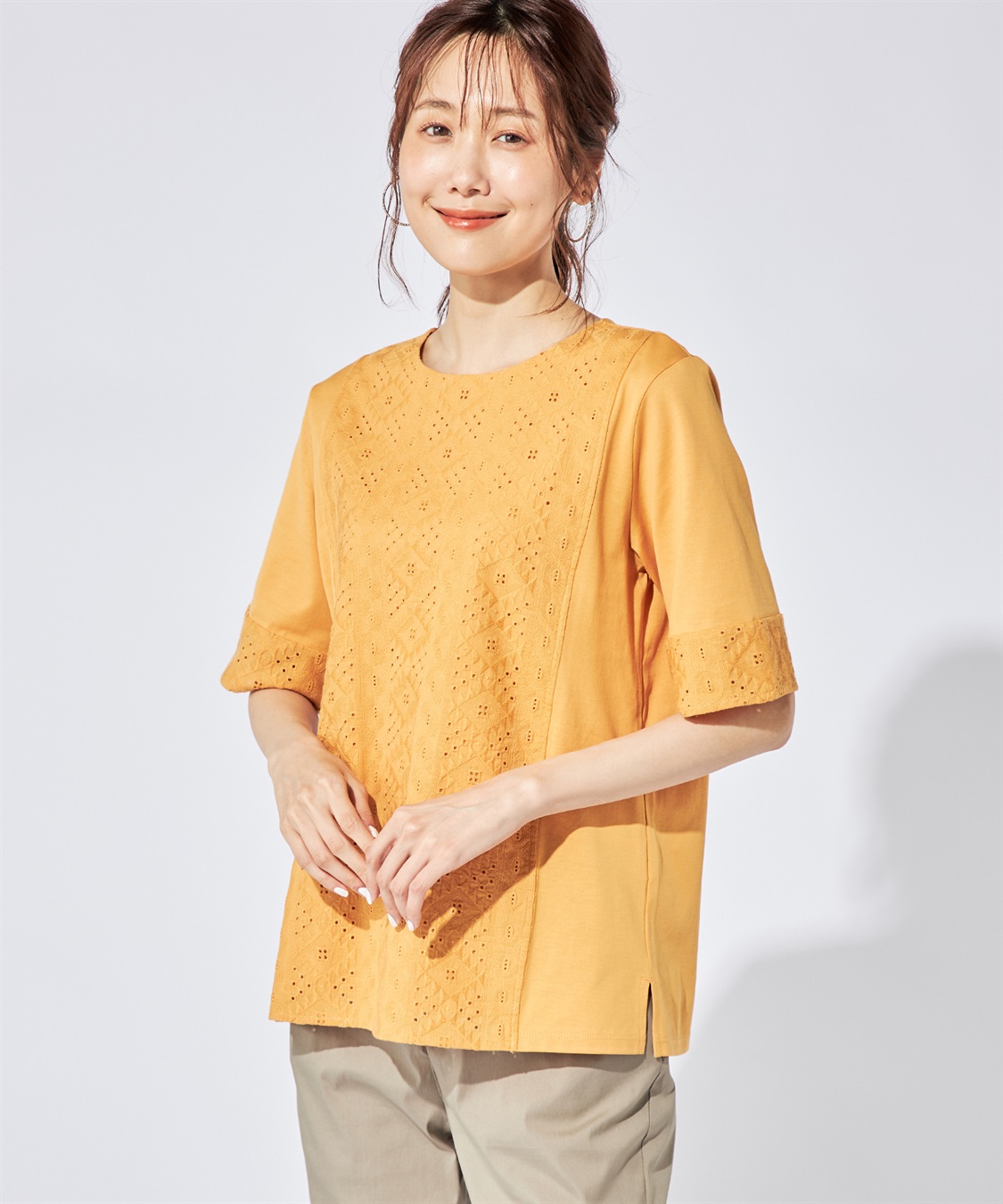 DECOY ひやさら切替Tシャツ_variation_2